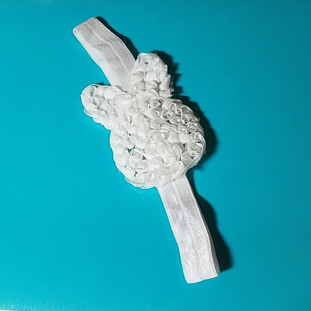 Elastic Headband 13" Bunny Theme Handmade Easter Spring